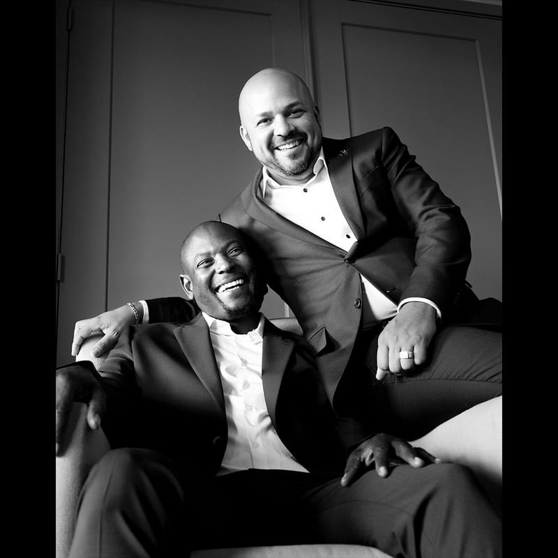 Damian Bowden and Joe Bowden, portrait, August 2022.