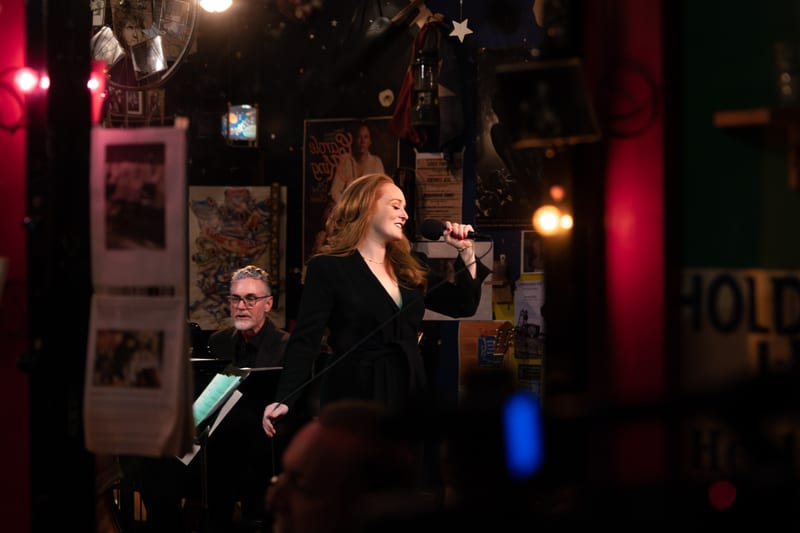 Antonia Bennett and Todd Hunter; performance at Kulak's Woodshed, April 2023.