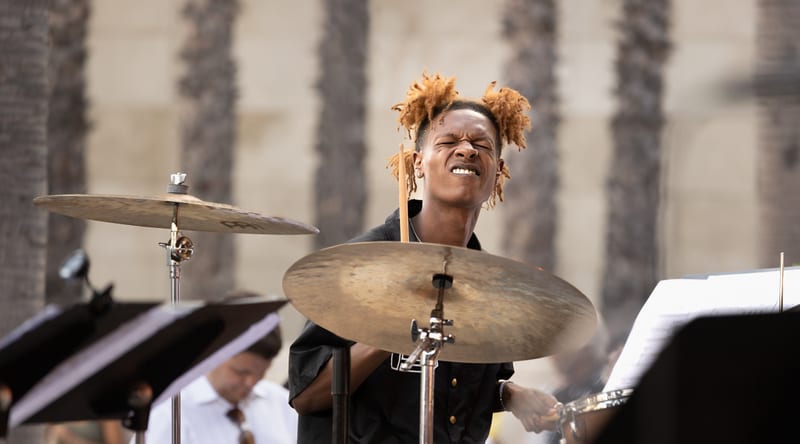 Myles Martin; performance at LACMA, July 2023.