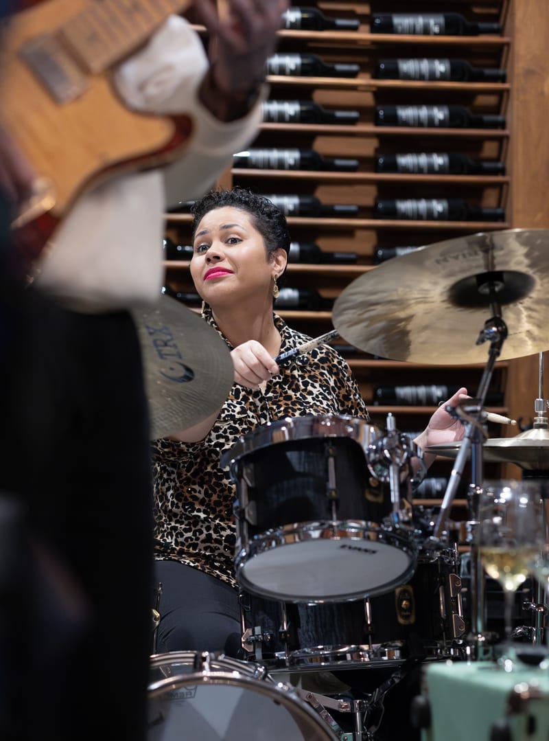 Tata Batera; performance at Urban Press Winery, January 2024.