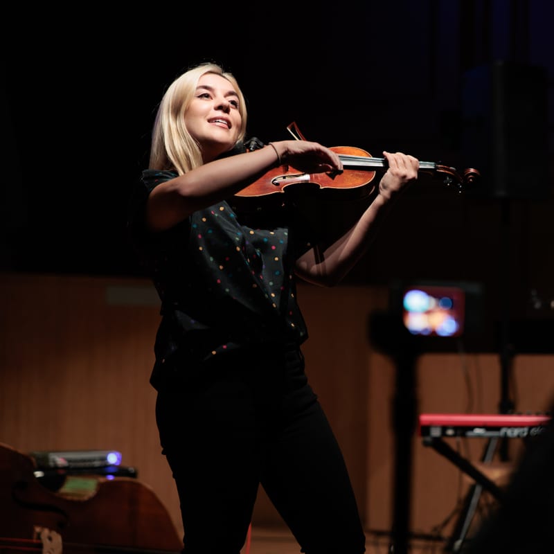 Nora Germain; performance at West Hollywood City Hall, January 2025.