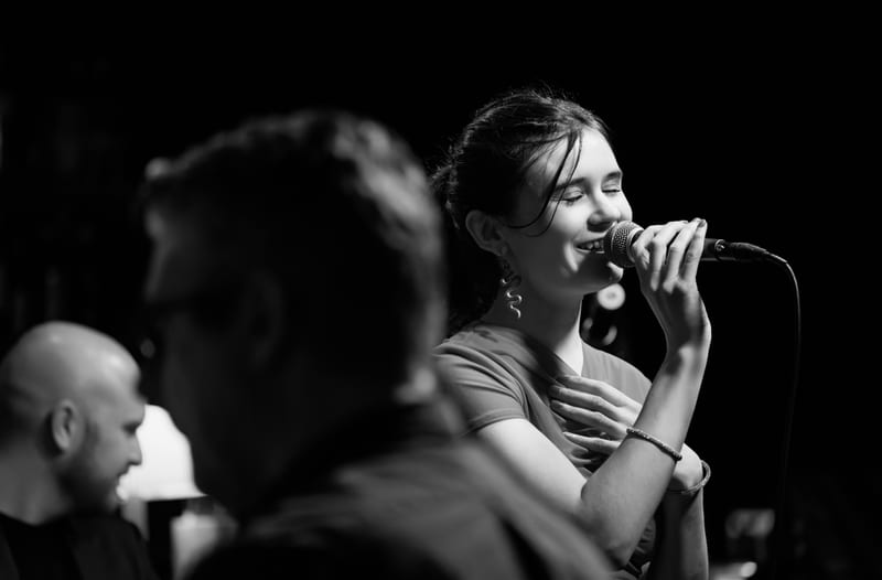Ella Sophie; performance at Sam First, May 2025.