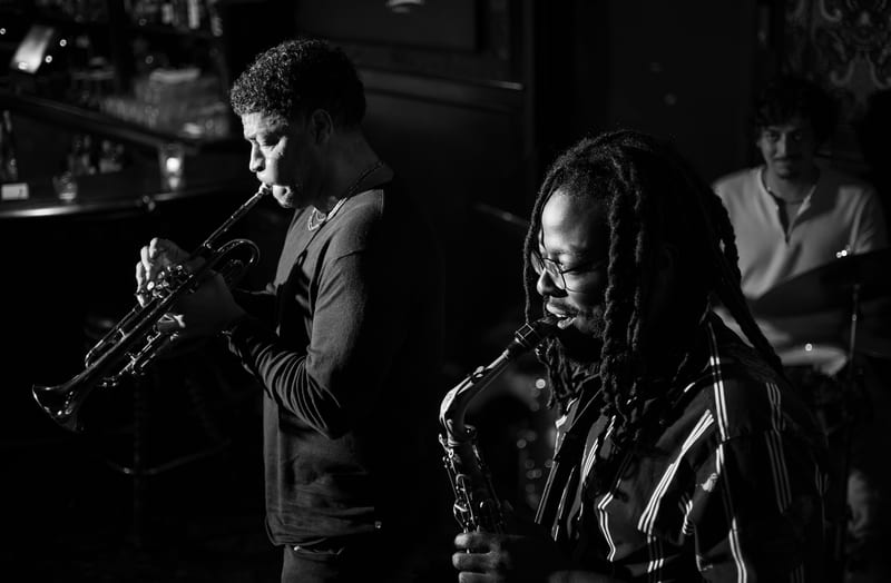 Chris Lowery, Izaak Weatherwax, and Joseph Miller; performance at 3 Clubs, August 2025.