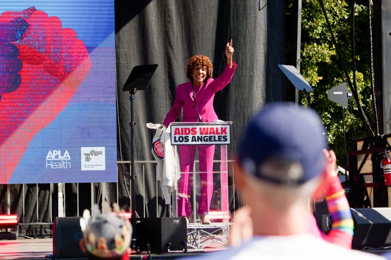 Maxine Waters at AIDS Walk 2025, October 2025.